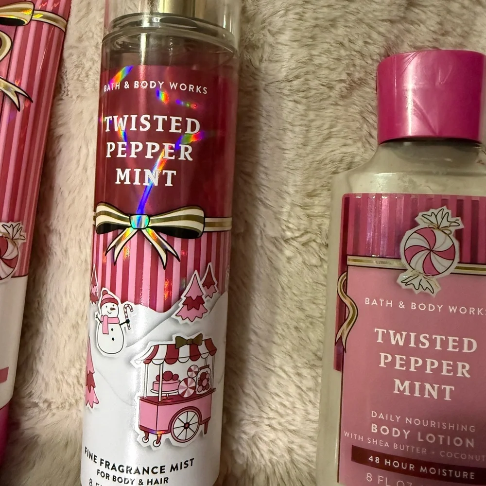 Bath & Body Works Twisted Pepper Mint Body Care Trio